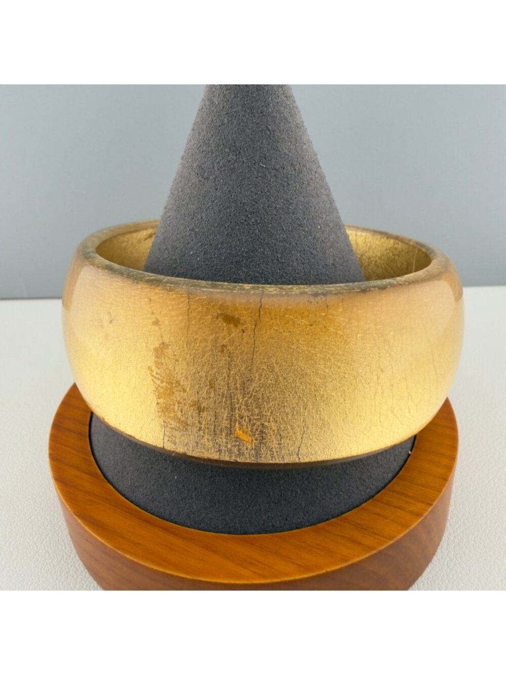 Vintage Bangle Bracelet Gold Sparkle Acrylic Chunky Statement Retro Y2K MOD